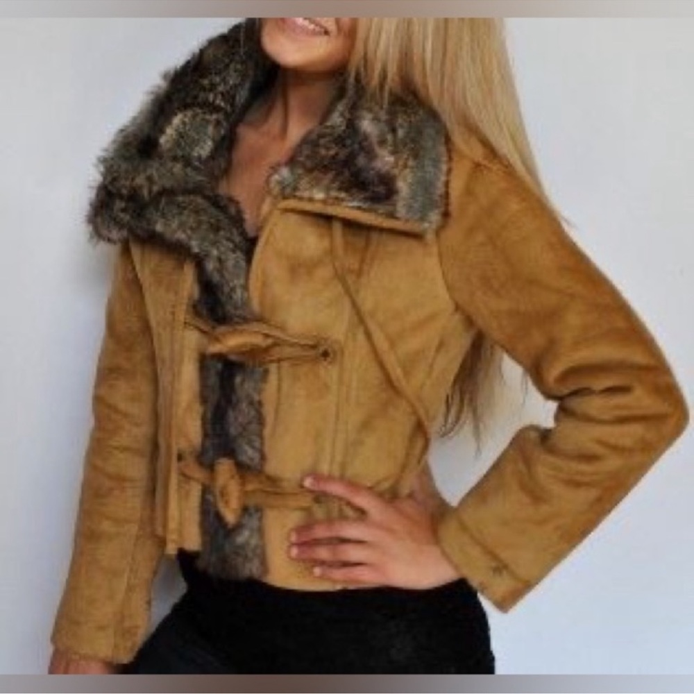 Steve Madden - Vintage Faux Suede & Fur Coat